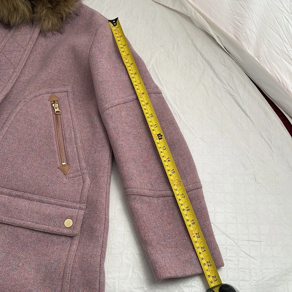 J Crew Chateau Parka in multicolor Heather Cotton Candy lavender coral coat - Picture 13 of 16